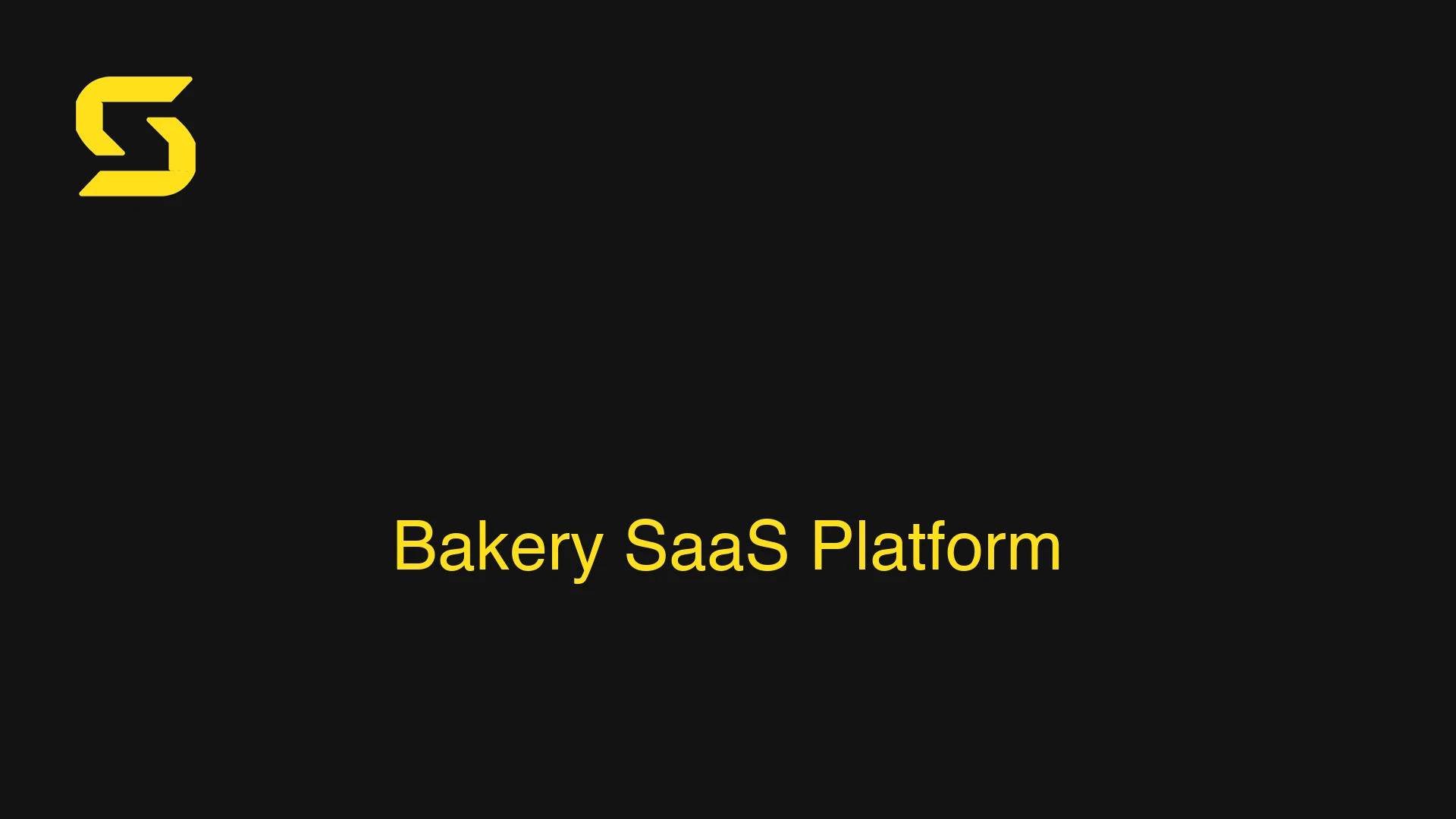 Bakery SaaS Platform