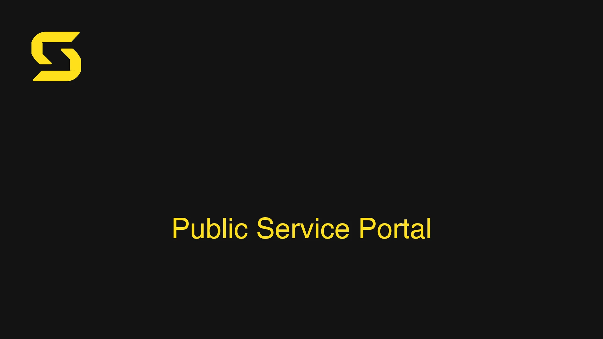 Public Service Portal Public Service Portal
