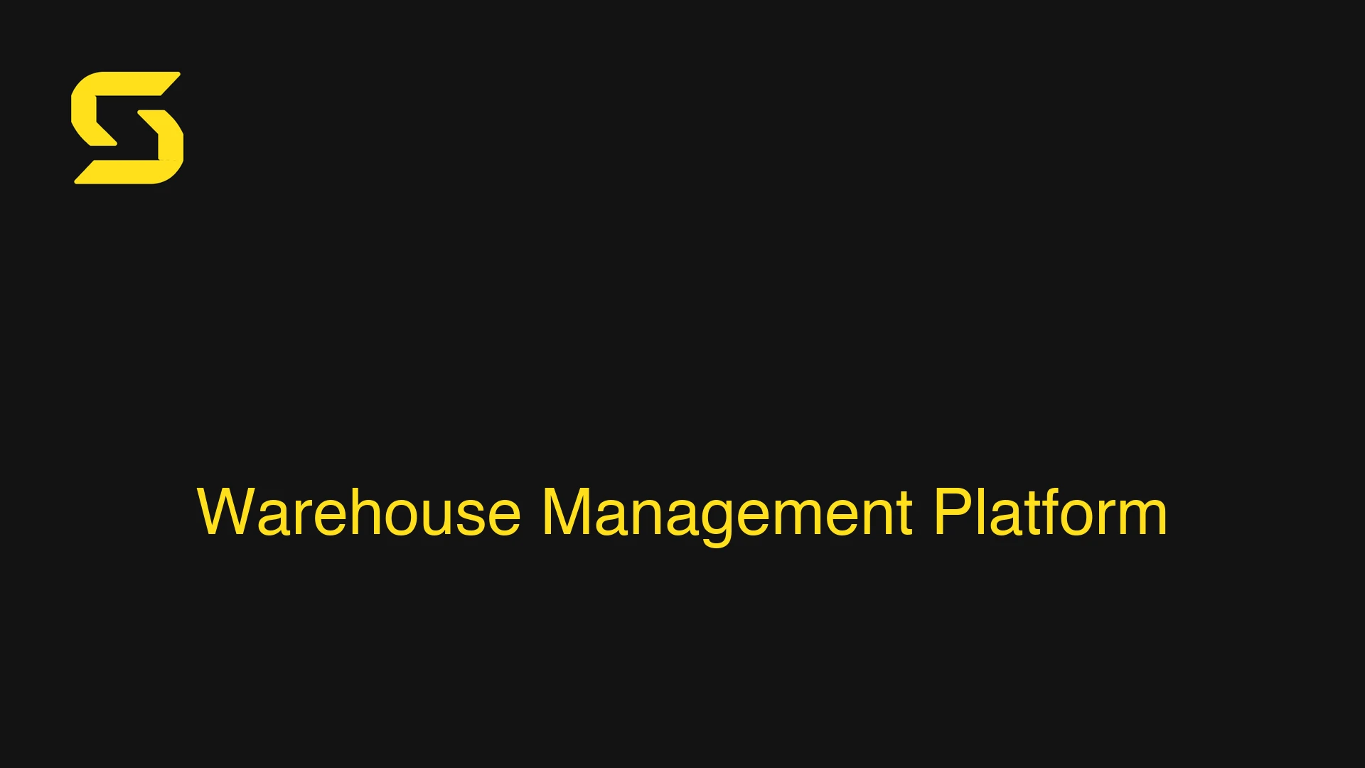 Warehouse Management Platform